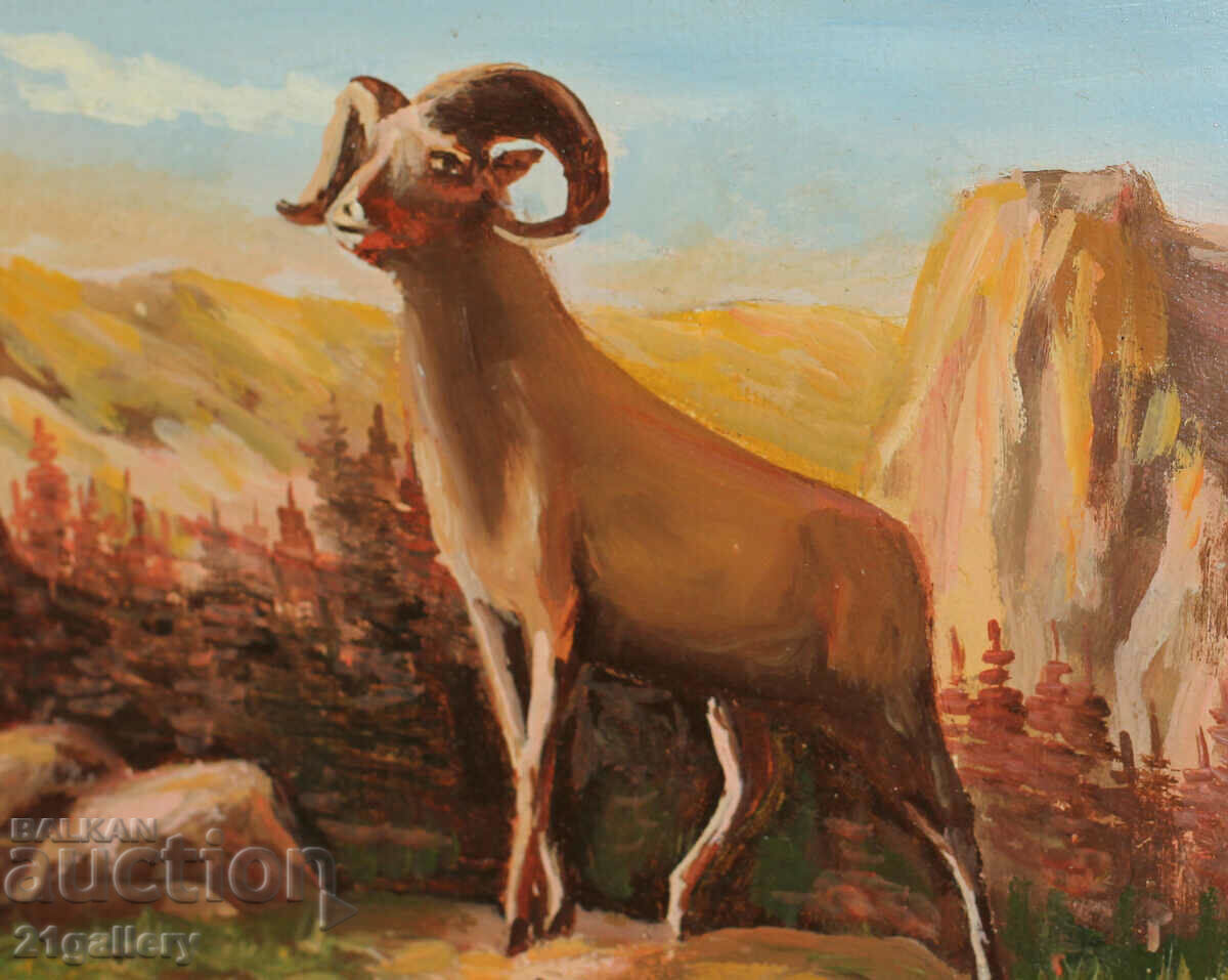 Auction H. Ivanov, mountain ram/archar, oil paints Auction H. Ivanov, mountain ram/archar, oil paints