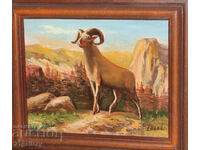 H. Ivanov, mountain ram/archar, oil paints