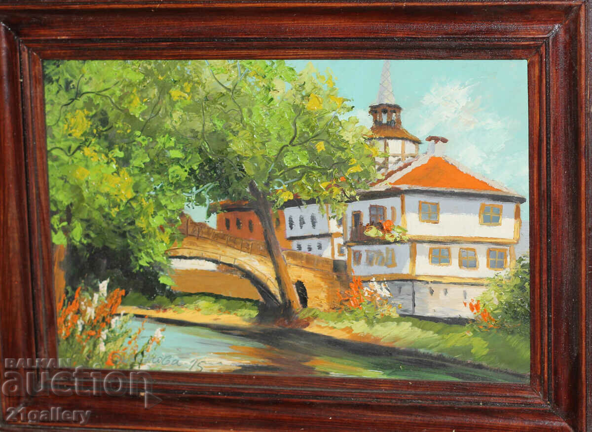 Landscape from Tryavna, oil paints 2015 with price 180.00 BGN | € 92.03 Landscape from Tryavna, oil paints 2015 with price 180.00 BGN | € 92.03