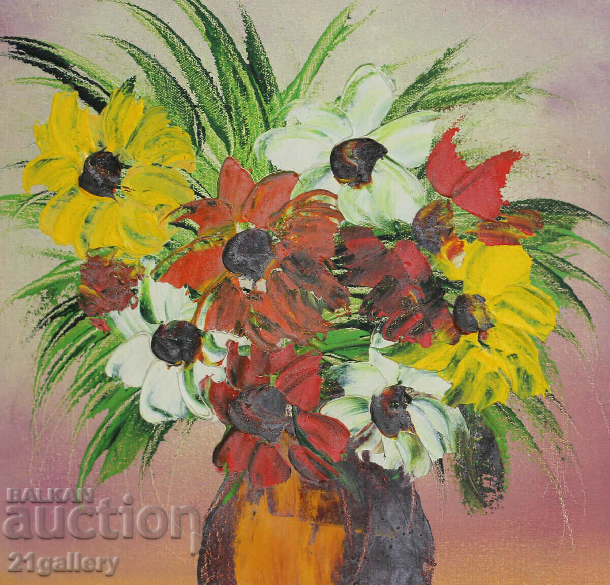 Livrarea Krasimir Nestorov, natură moartă/vază cu flori, picturi în ulei '95. Livrarea Krasimir Nestorov, natură moartă/vază cu flori, picturi în ulei '95.