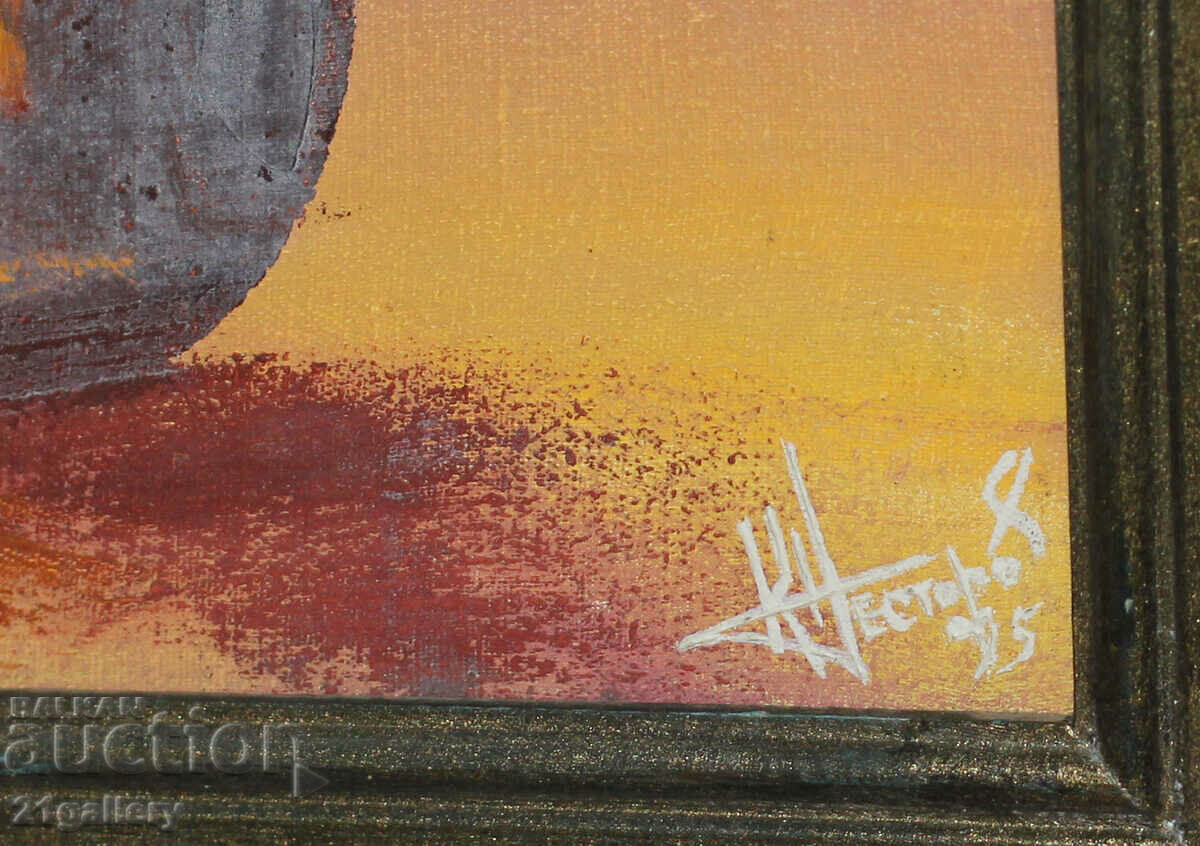 Krasimir Nestorov, natură moartă/vază cu flori, picturi în ulei '95. - 7 Krasimir Nestorov, natură moartă/vază cu flori, picturi în ulei '95. - 7