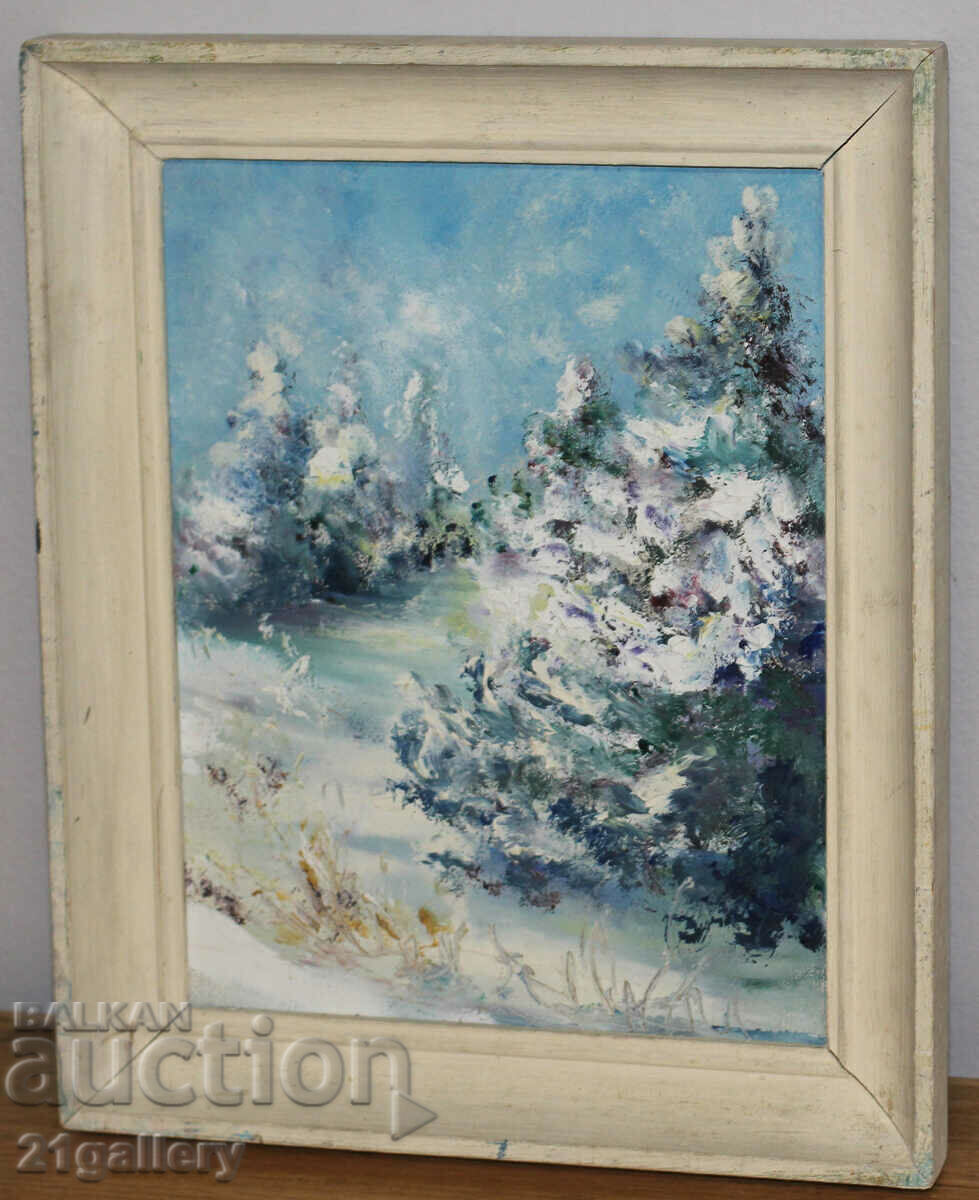Auction Winter landscape, oil paints Auction Winter landscape, oil paints