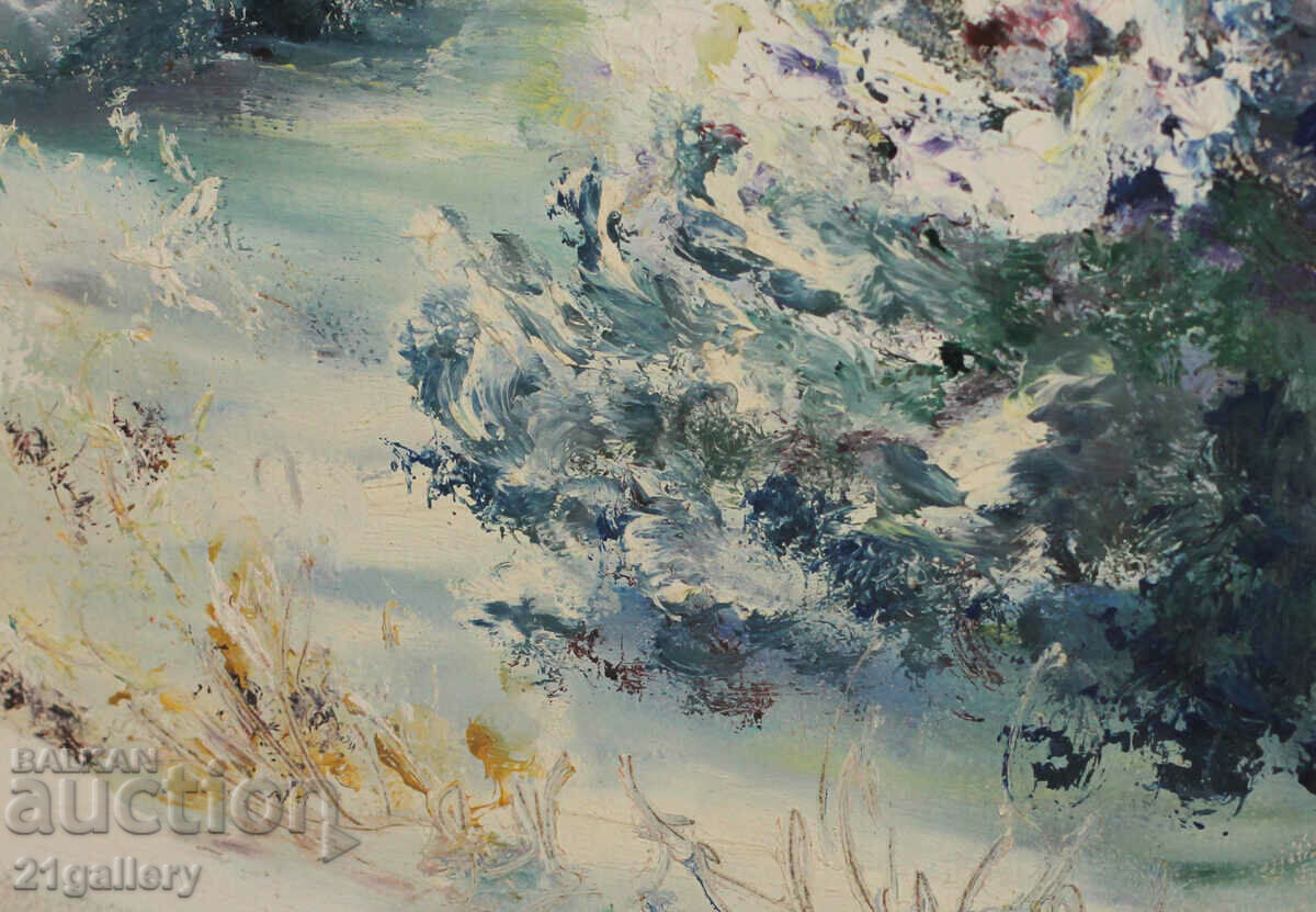 Winter landscape, oil paints - 7 Winter landscape, oil paints - 7