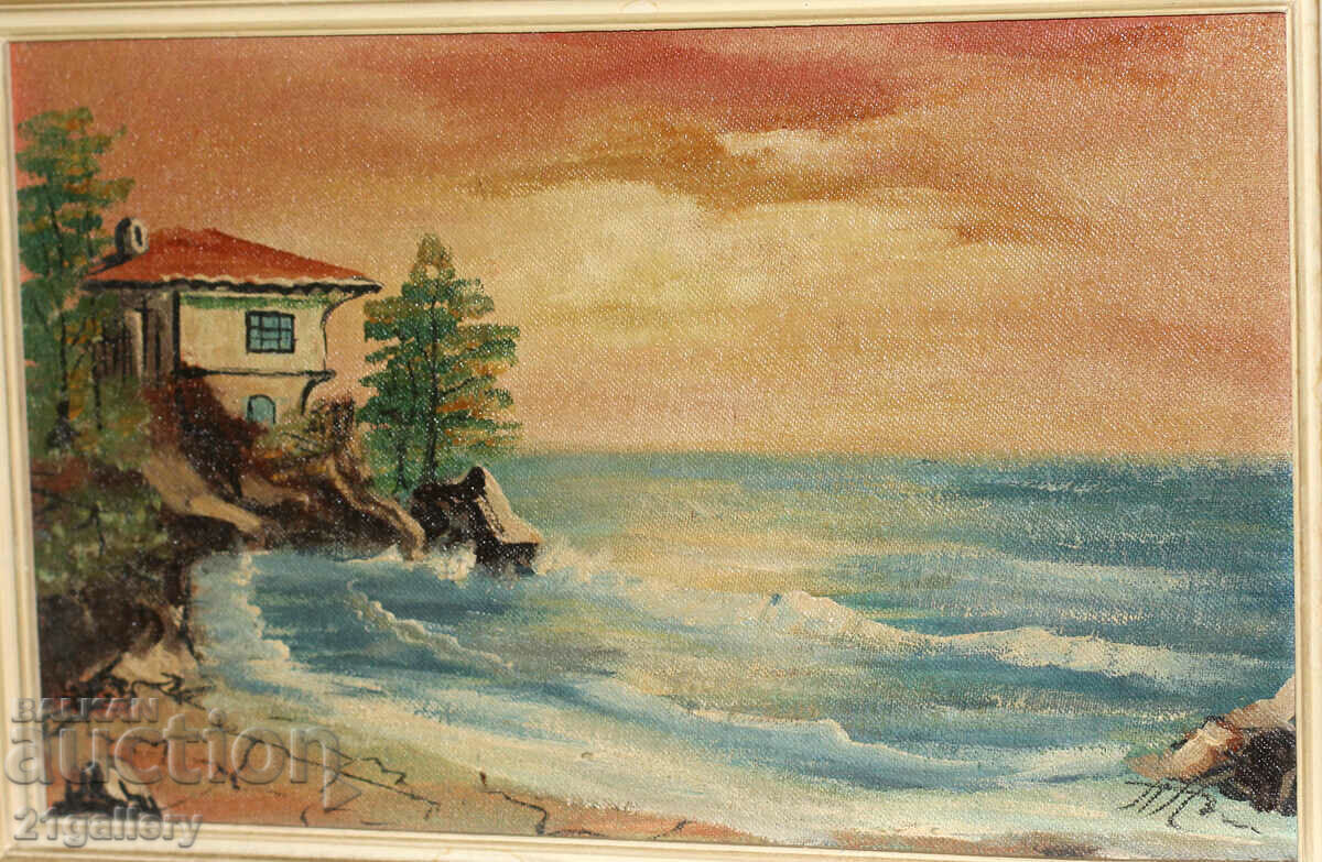 Seascape, sunset, oil paints with price 150.00 BGN | € 76.69 Seascape, sunset, oil paints with price 150.00 BGN | € 76.69