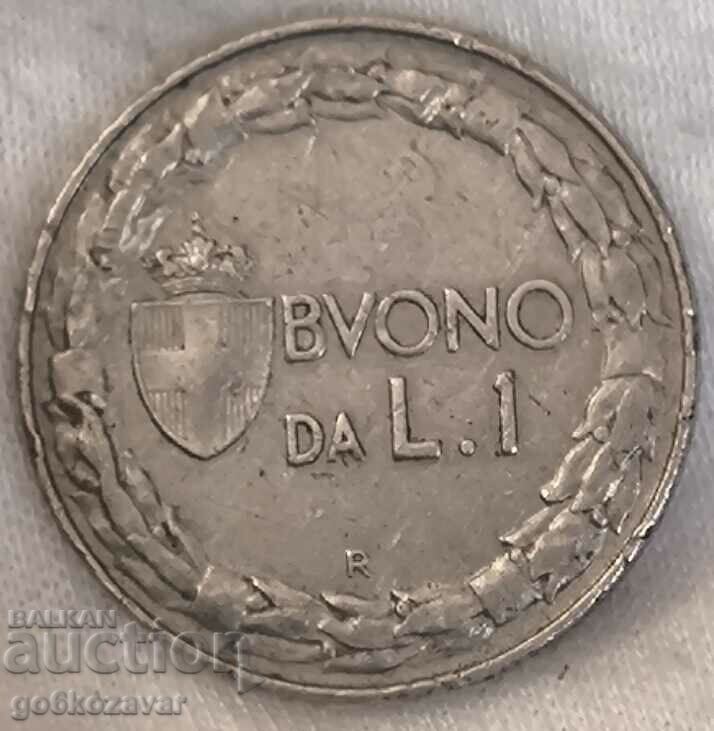 Ιταλία 1 λίρα 1928 με τιμή € 3.58 | 7.00 BGN