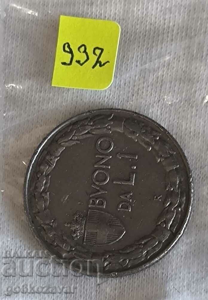 Δημοπρασία Ιταλία 1 λίρα 1928