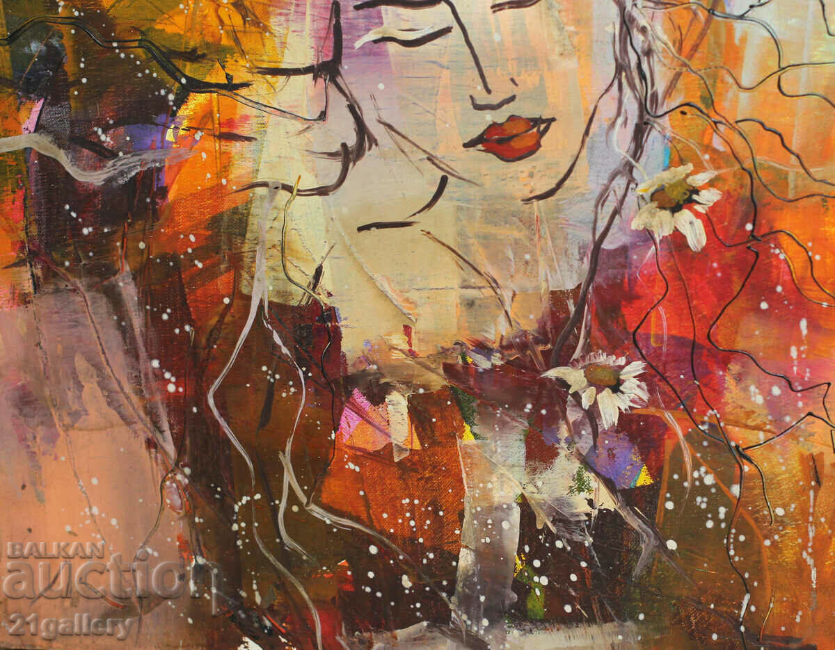 Lubomir Kolarov, portrait of a woman, oil paints, signed - 6 Lubomir Kolarov, portrait of a woman, oil paints, signed - 6