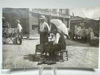 1930 Photo Shoemaker Gypsy Stara Zagora Market Dosyu Valev