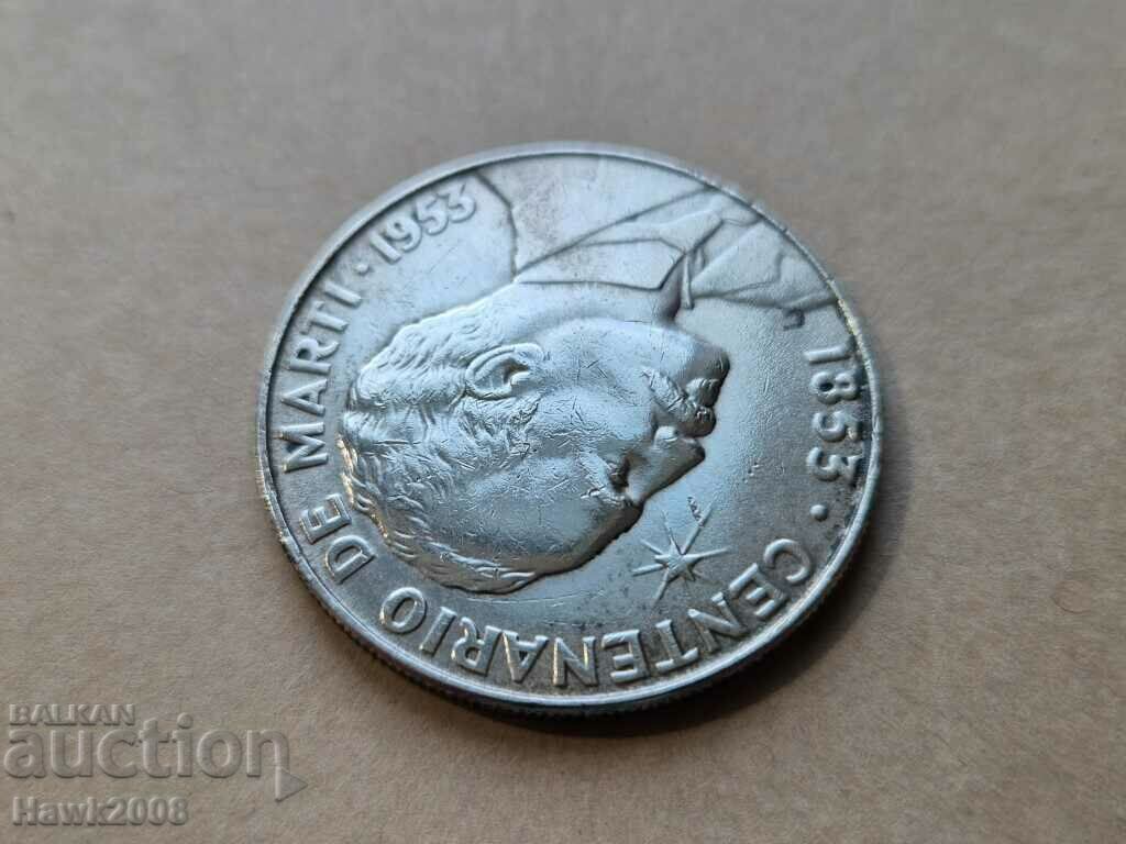 Licitație 1 peso 1953 Cuba 100 de ani de la nașterea lui José Martí #5 Licitație 1 peso 1953 Cuba 100 de ani de la nașterea lui José Martí #5