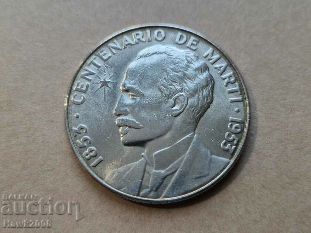 1 peso 1953 Cuba 100 de ani de la nașterea lui José Martí #5 1 peso 1953 Cuba 100 de ani de la nașterea lui José Martí #5