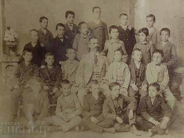 Auction LATE 19TH CENTURY STUDENTS TEACHER LARGE OLD PHOTO CARDBOARD Auction LATE 19TH CENTURY STUDENTS TEACHER LARGE OLD PHOTO CARDBOARD