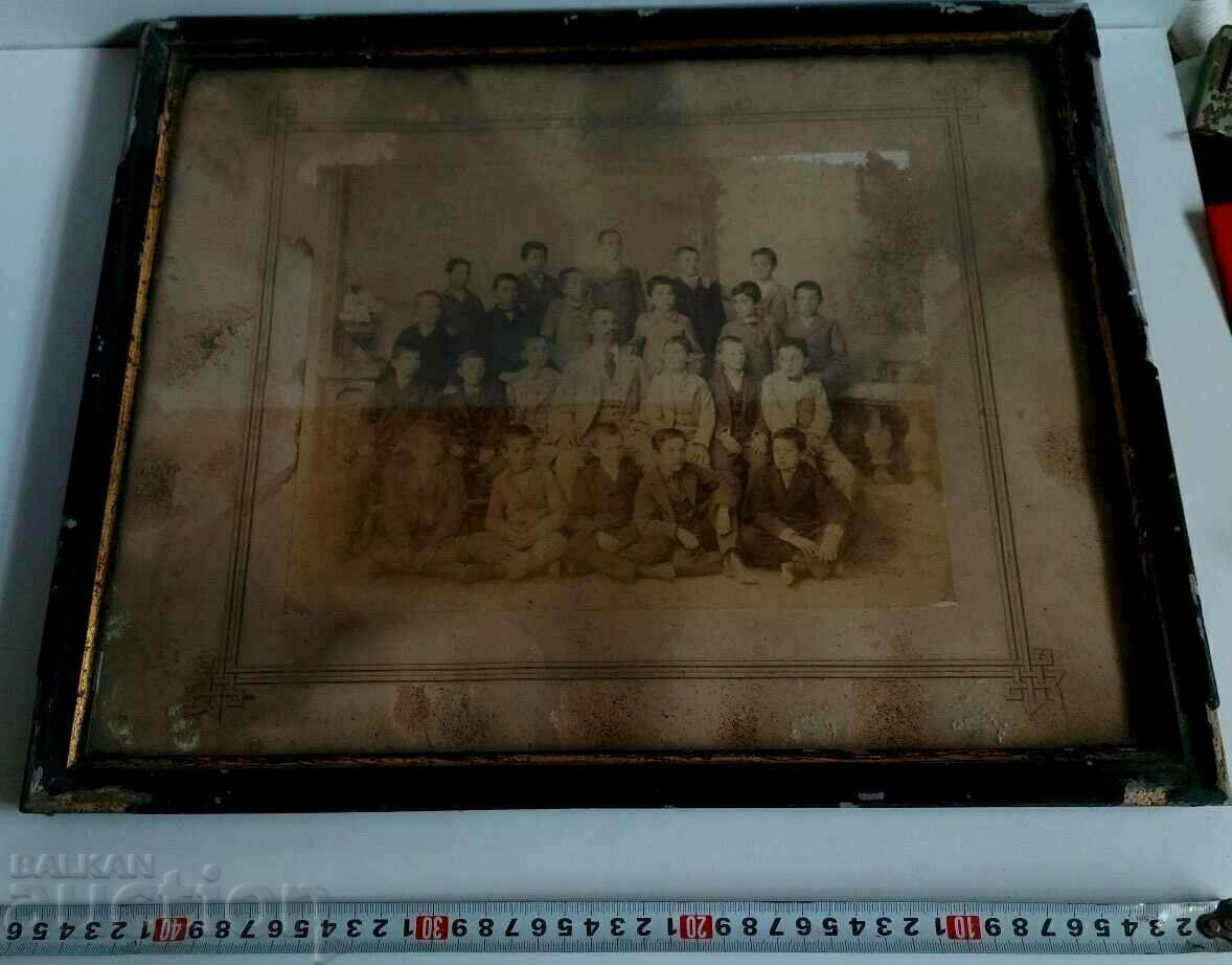 LATE 19TH CENTURY STUDENTS TEACHER LARGE OLD PHOTO CARDBOARD - 5 LATE 19TH CENTURY STUDENTS TEACHER LARGE OLD PHOTO CARDBOARD - 5