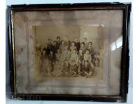 LATE 19TH CENTURY STUDENTS TEACHER LARGE OLD PHOTO CARDBOARD