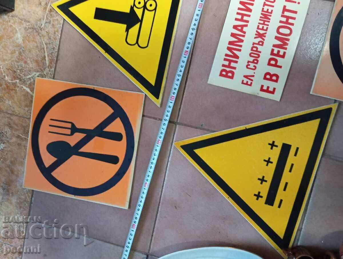Old signs from the Sotsa. BGN 7 pcs. with price 7.00 BGN | € 3.58