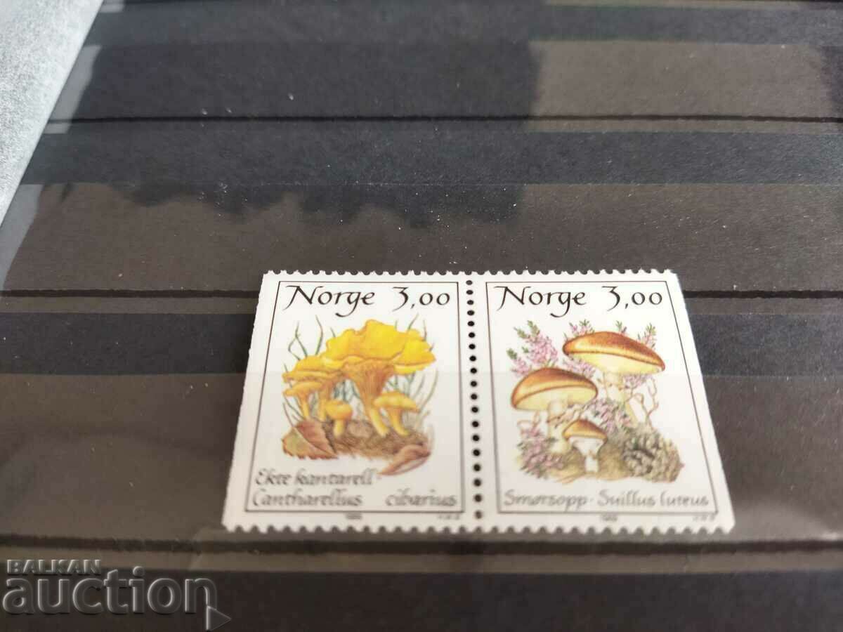 Norway Michel No. 1012/13 of 1989 edible mushrooms with price 1.80 BGN | € 0.92 Norway Michel No. 1012/13 of 1989 edible mushrooms with price 1.80 BGN | € 0.92