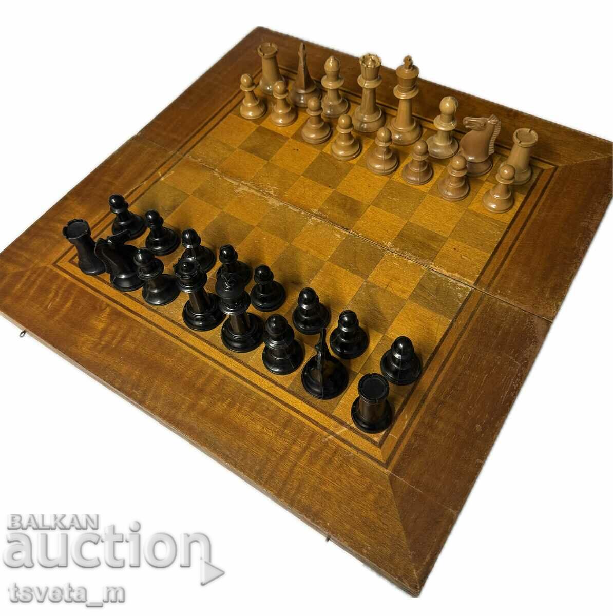 Wooden Chess and Backgammon 48 x 48 cm with price 50.00 BGN | € 25.56 Wooden Chess and Backgammon 48 x 48 cm with price 50.00 BGN | € 25.56