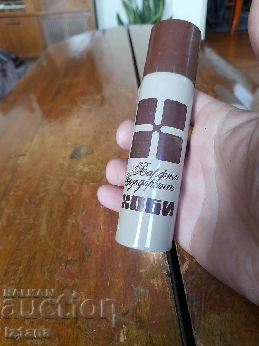 An old package of Hobby Aroma deodorant with price 8.00 BGN | € 4.09