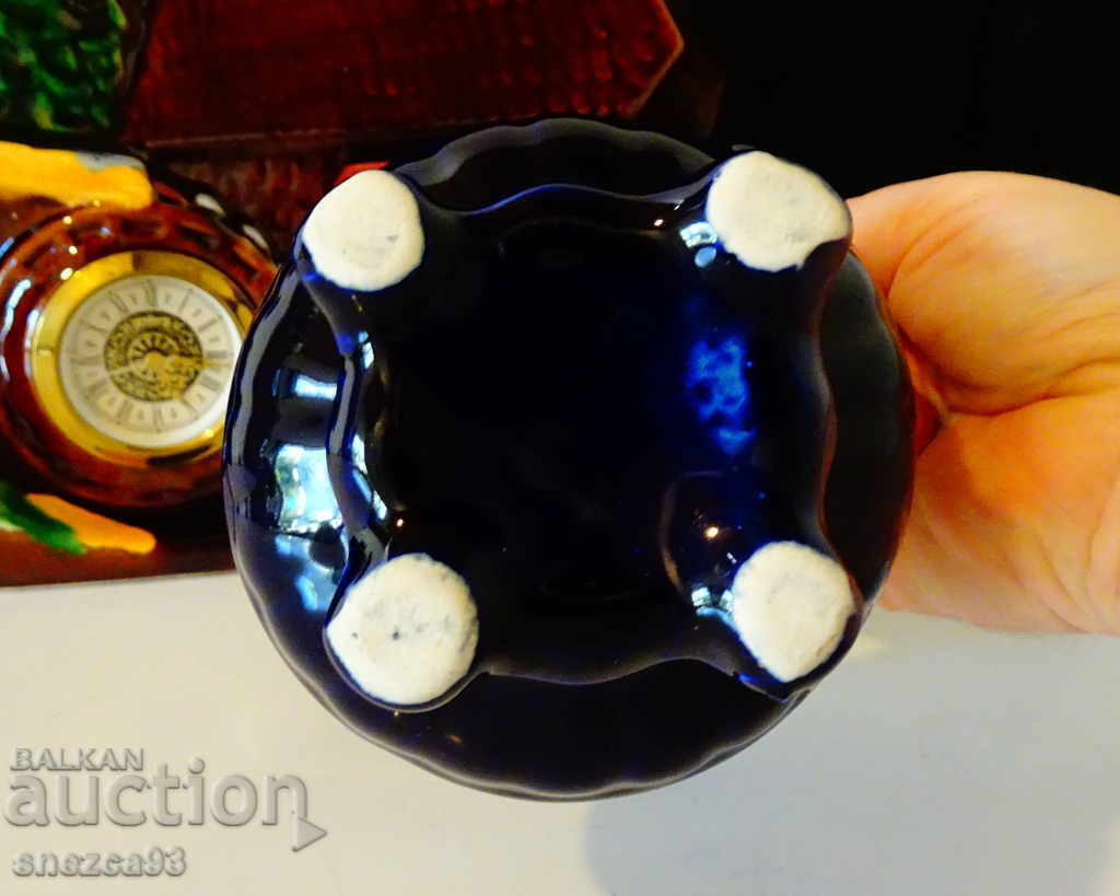 Peacock porcelain jug, gold, cobalt. - 7 Peacock porcelain jug, gold, cobalt. - 7