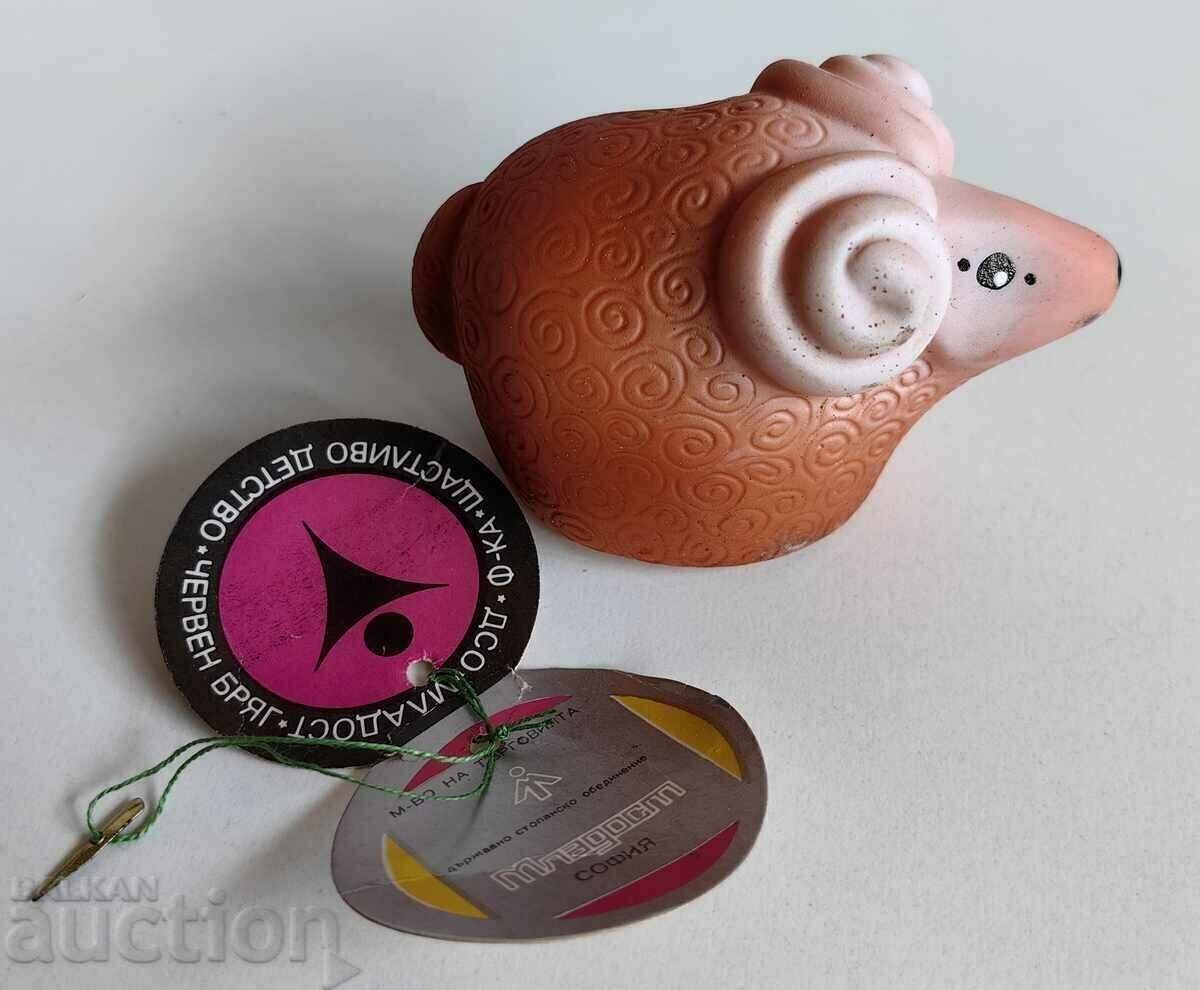 . ARIES SOC UNUSED RUBBER TOY DOLL WITH TAG - 5 . ARIES SOC UNUSED RUBBER TOY DOLL WITH TAG - 5