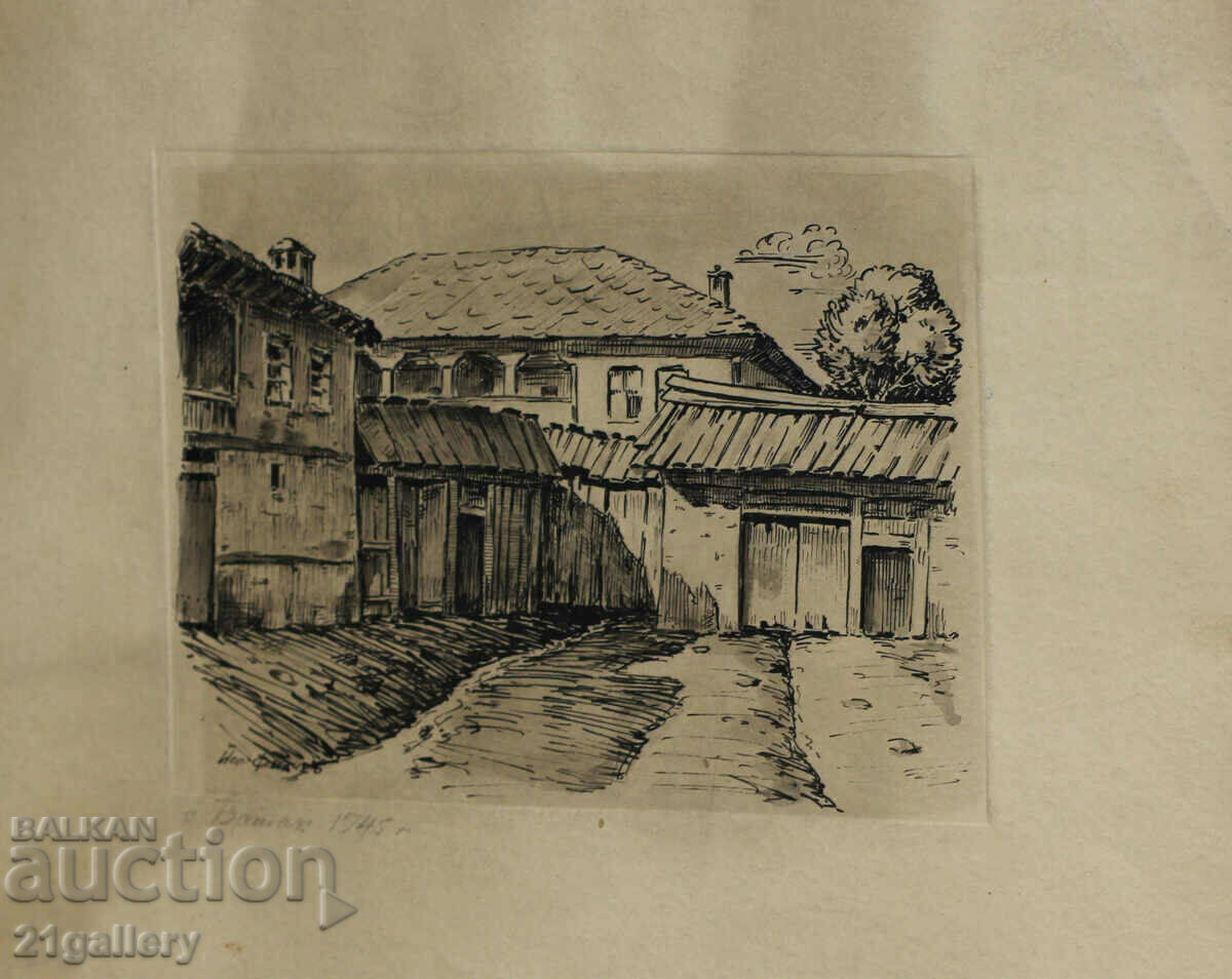 Δημοπρασία Yordan Filchev (1908 – 1968) Γραφικό τοπίο από το Batak 1945 Δημοπρασία Yordan Filchev (1908 – 1968) Γραφικό τοπίο από το Batak 1945