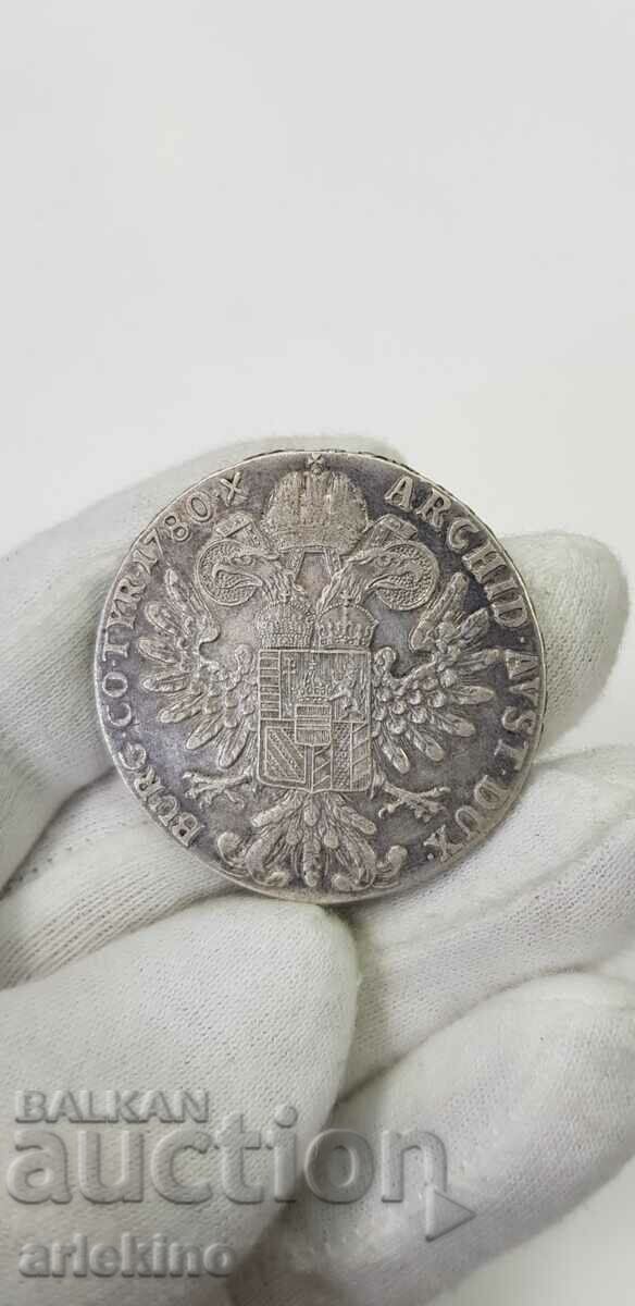 Maria Theresa Thaler Silver Coin 1780 - Austria