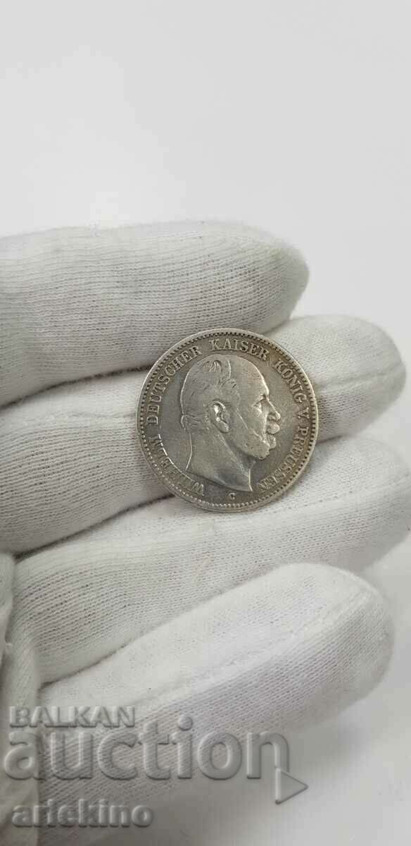 Ασημένιο νόμισμα 2 μάρκα - Γερμανία - Πρωσία 1876 - 5 Ασημένιο νόμισμα 2 μάρκα - Γερμανία - Πρωσία 1876 - 5