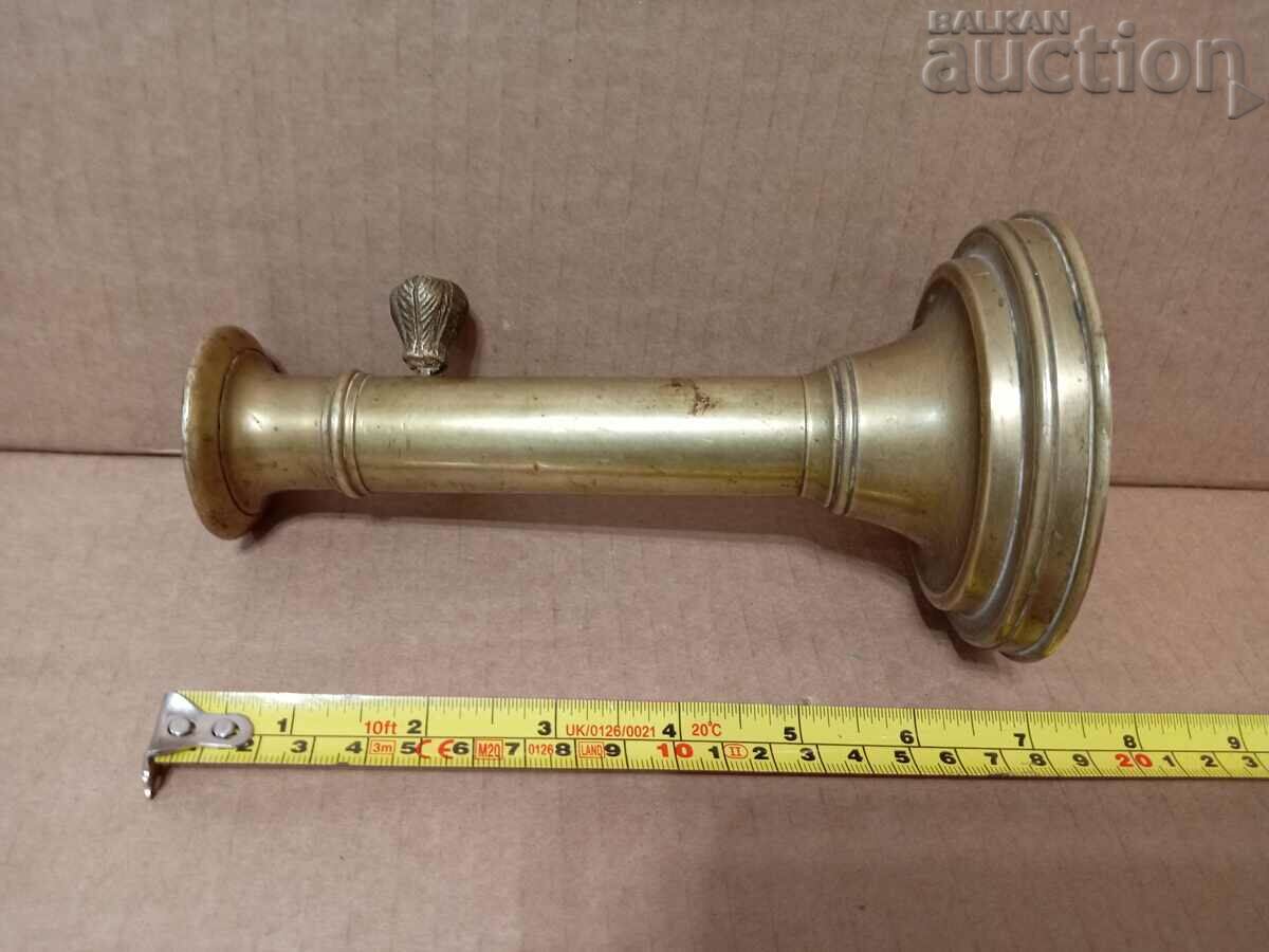 antique bronze candlestick with candle height adjustment - 6