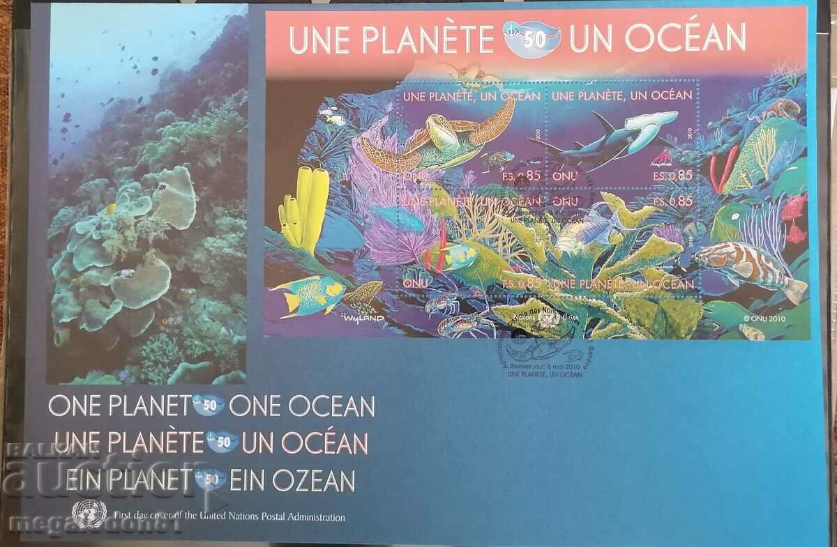 UN - Ocean Fauna, First Day Envelope