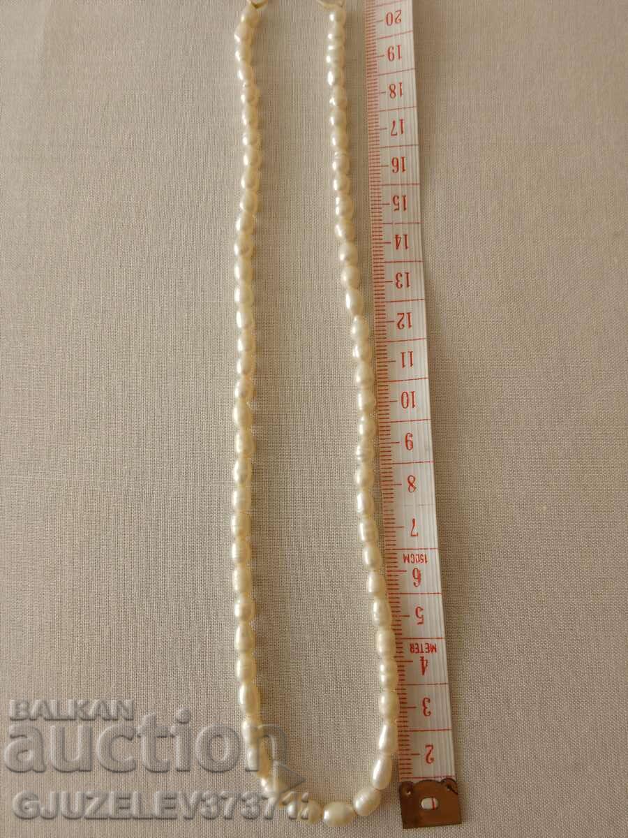 White Natural Freshwater Pearl Necklace - Classic with price 59.00 BGN | € 30.17 White Natural Freshwater Pearl Necklace - Classic with price 59.00 BGN | € 30.17