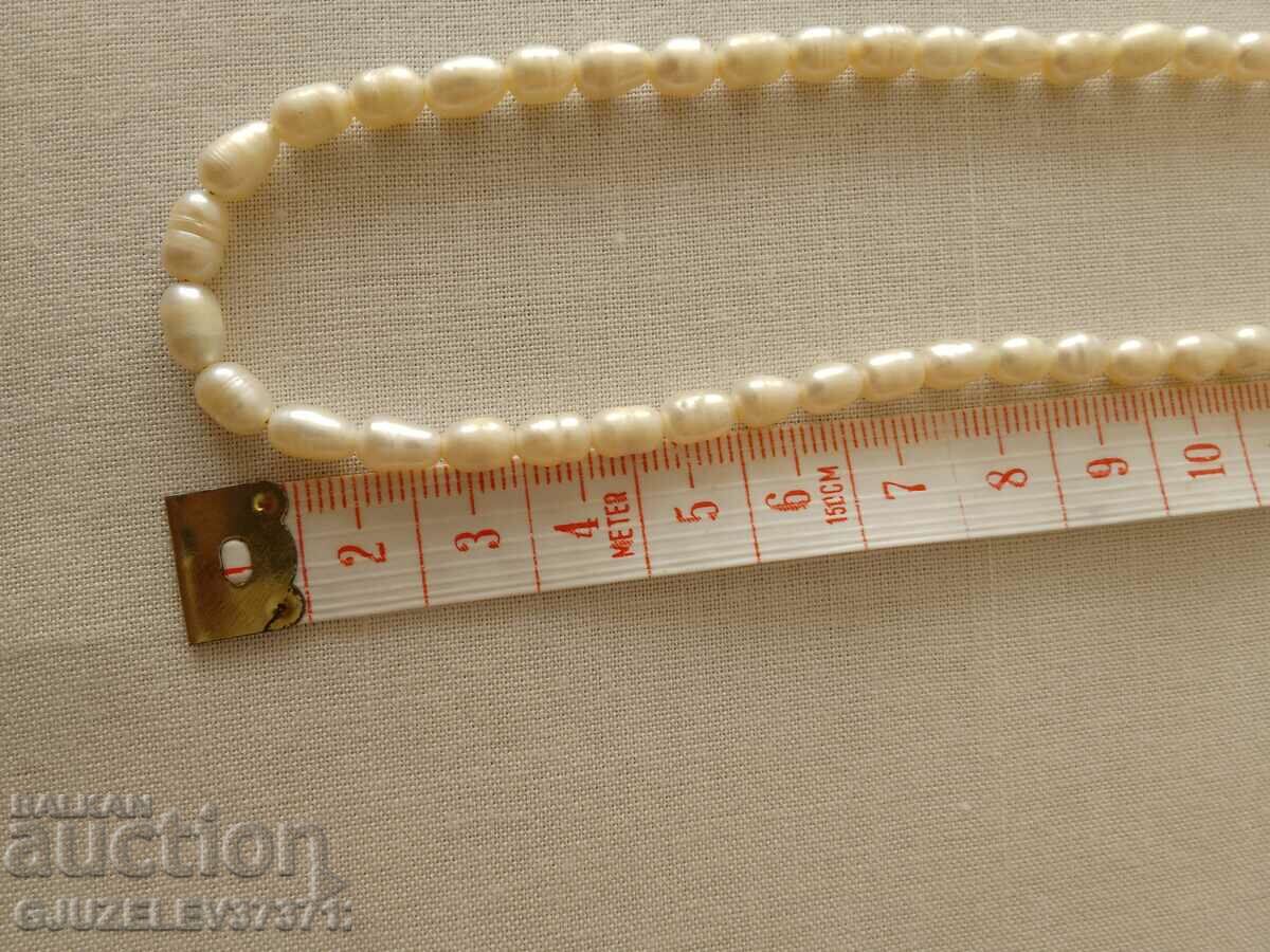 Auction White Natural Freshwater Pearl Necklace - Classic Auction White Natural Freshwater Pearl Necklace - Classic
