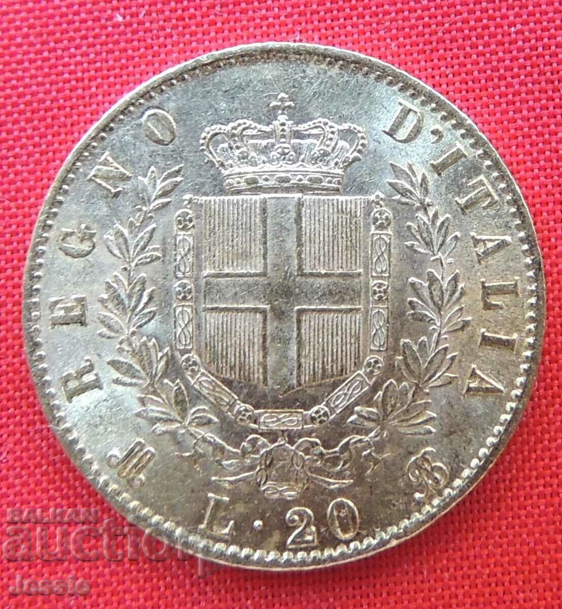 20 lire 1873 Italia (20 lire Italia) (aur)