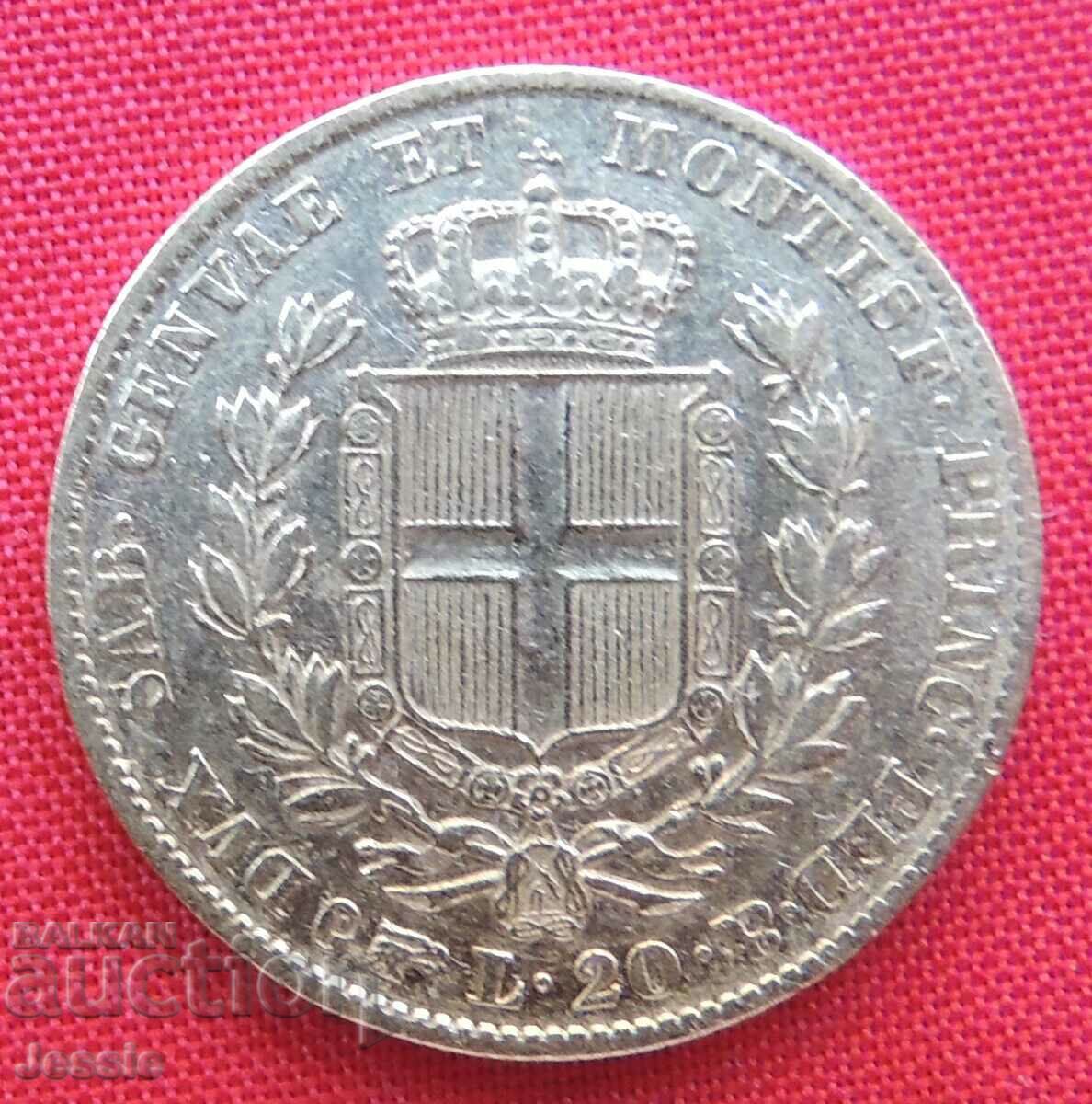 20 lire 1838 Italia Torino (20 lire Italia) (aur)