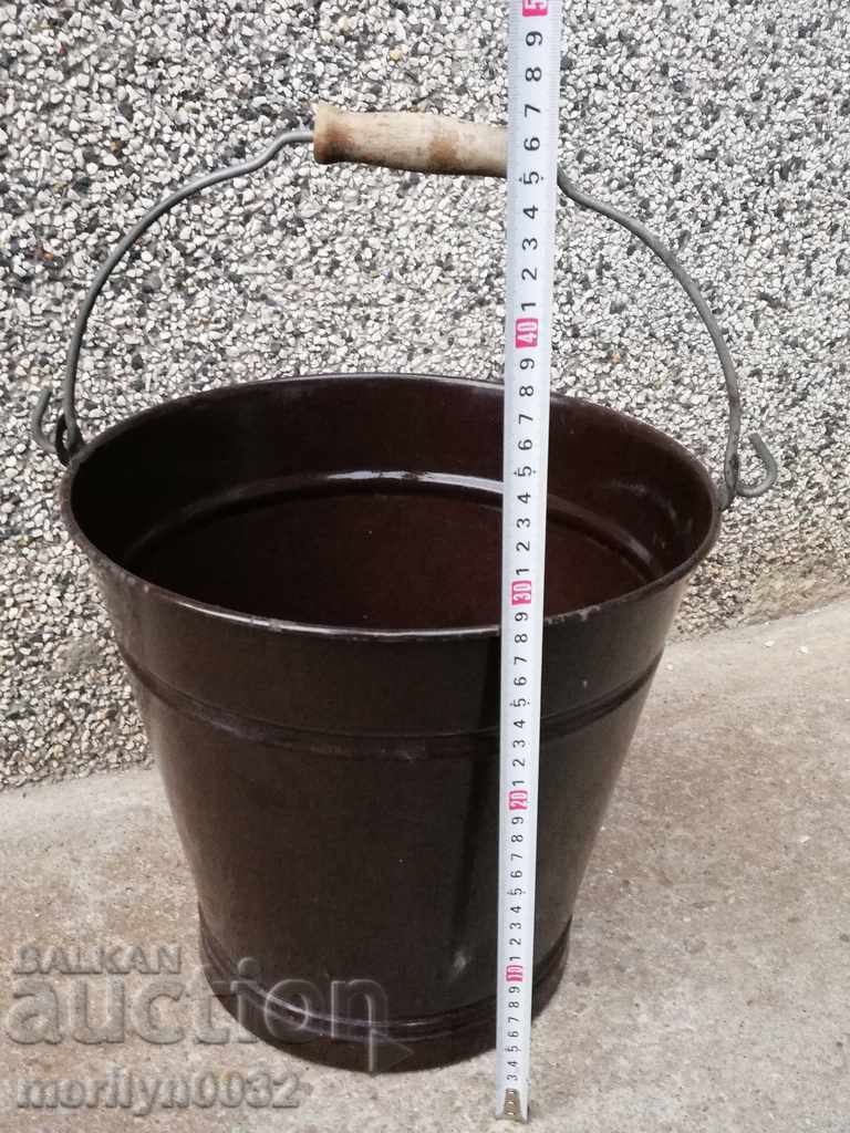 Емайлирана кофа от времето на соца, емайлиран съд, леген - 5 Емайлирана кофа от времето на соца, емайлиран съд, леген - 5