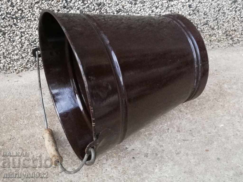 Емайлирана кофа от времето на соца, емайлиран съд, леген - 6 Емайлирана кофа от времето на соца, емайлиран съд, леген - 6