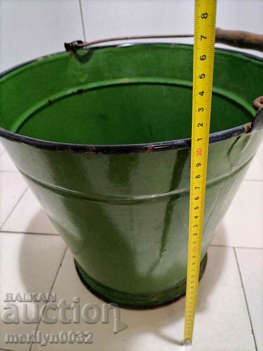 Soca period enamel bucket, enamel vessel, basin - 6 Soca period enamel bucket, enamel vessel, basin - 6