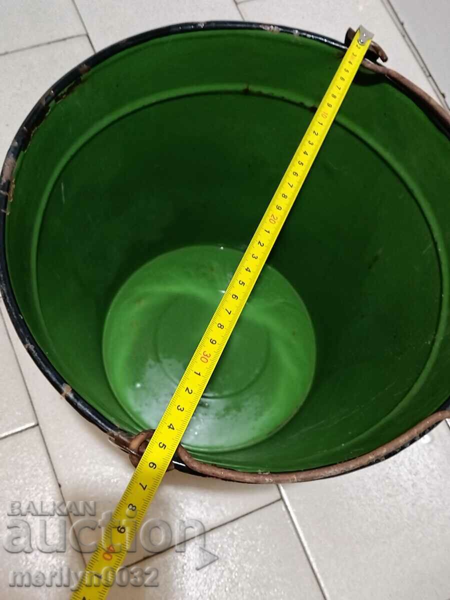 Soca period enamel bucket, enamel vessel, basin - 7 Soca period enamel bucket, enamel vessel, basin - 7