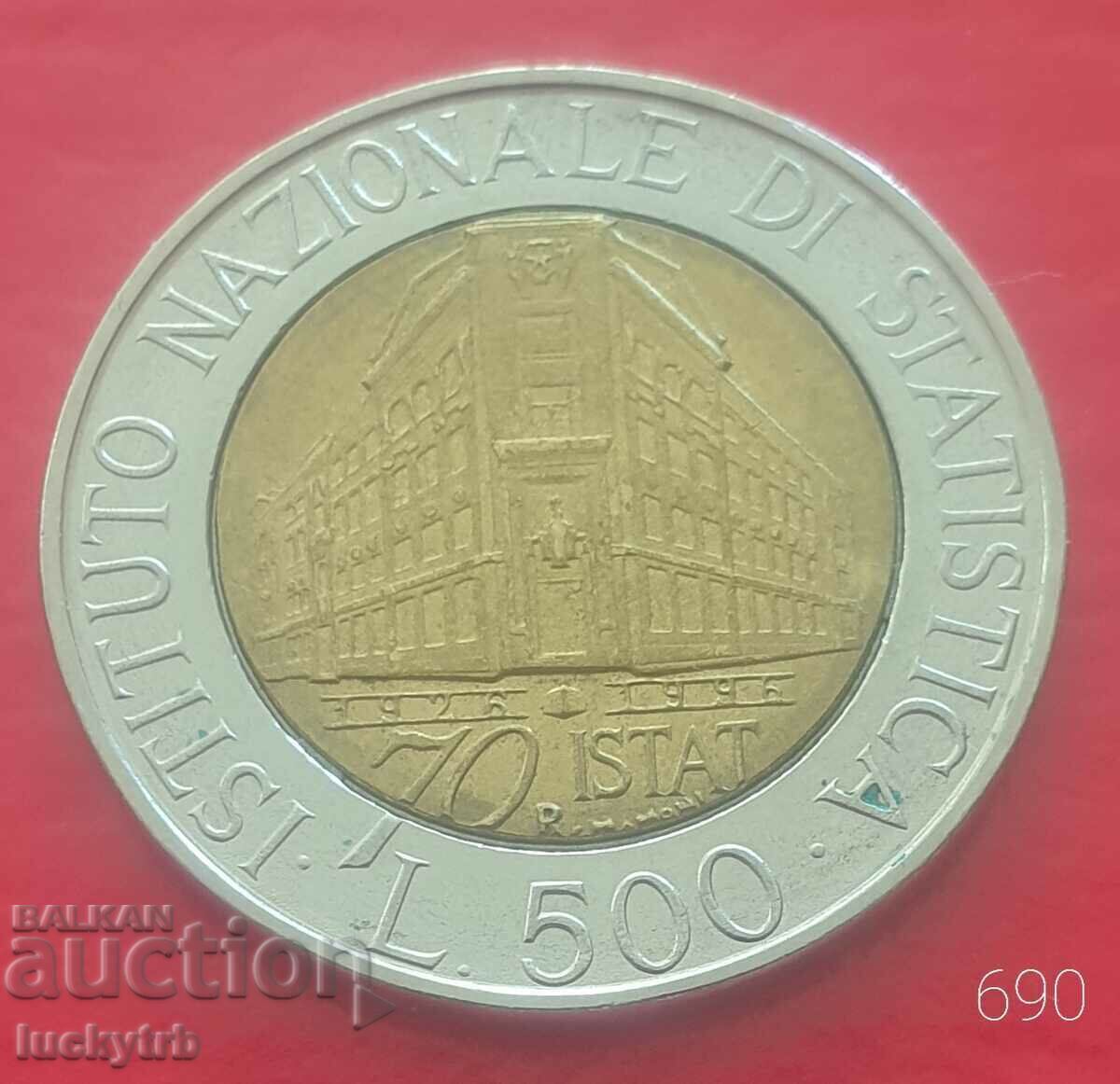 500 lira 1996 - Italy-70. National Statistical Institute 500 lira 1996 - Italy-70. National Statistical Institute