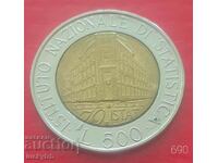 500 lira 1996 - Italy-70. National Statistical Institute