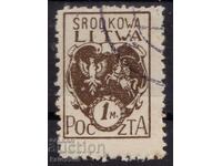 LITHUANIA/Middle/-1920-Regular-Coat-of-Coat-dented, stamp