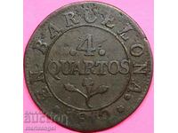 Jose Napoleon 4 quarts 1810 Spain Barcelona - rare