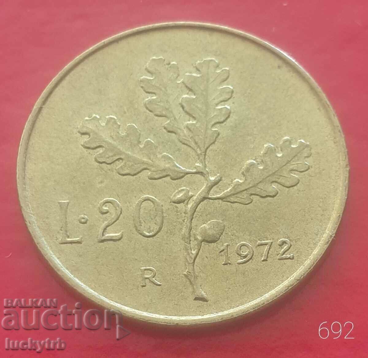 20 λίρες 1972 - Ιταλία