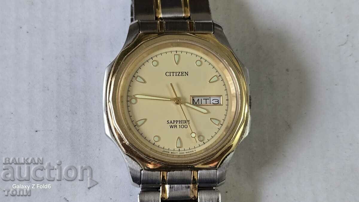 CITIZEN SAPPHIRE WR 100 QUARTZ JAPAN РЯДЪК Б З Ц !!!