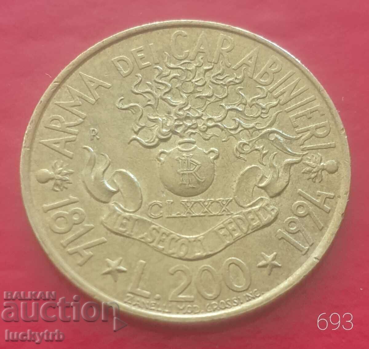 200 lire 1994 - Italy - Protection of cultural heritage 200 lire 1994 - Italy - Protection of cultural heritage