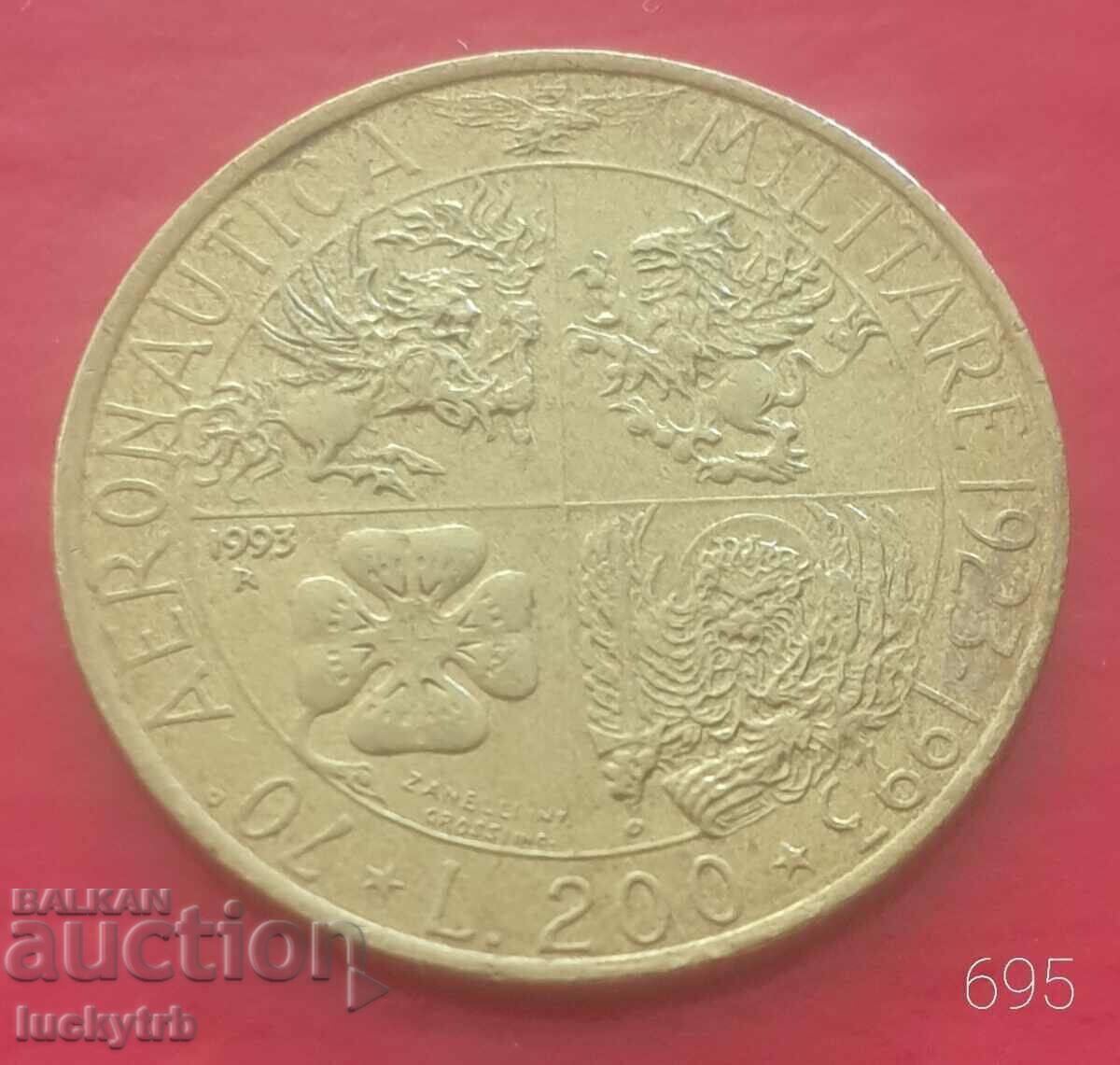 200 Lire 1993 - Italy - Military Aviation 200 Lire 1993 - Italy - Military Aviation