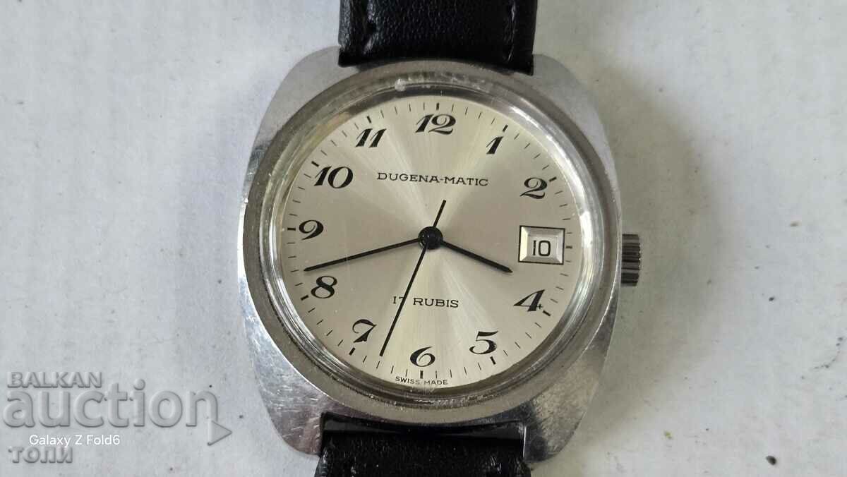 DUGENA MATIC AUTOMATIC SWISS MADE CAL 2873 РЯДЪК РАБОТИ БЗЦ