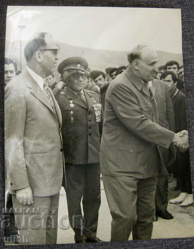 Fotografie veche fotografie fotografie reală Todor Zhivkov vizita