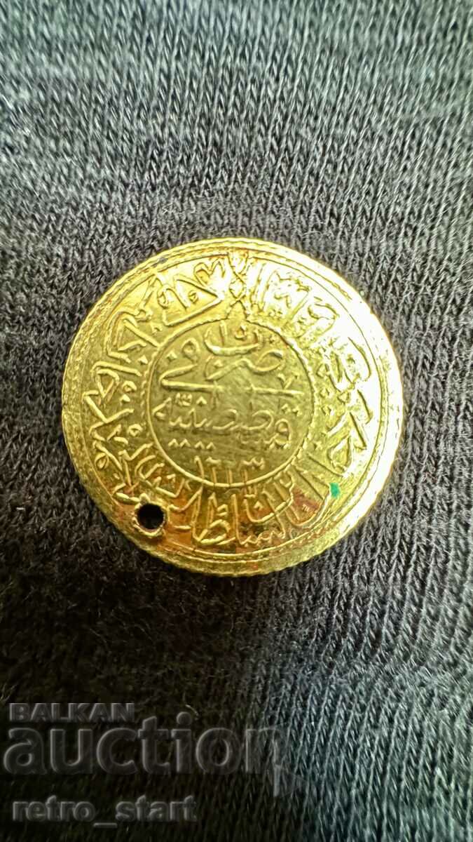 Ottoman gold coin of 1 cent. Personal delivery only.