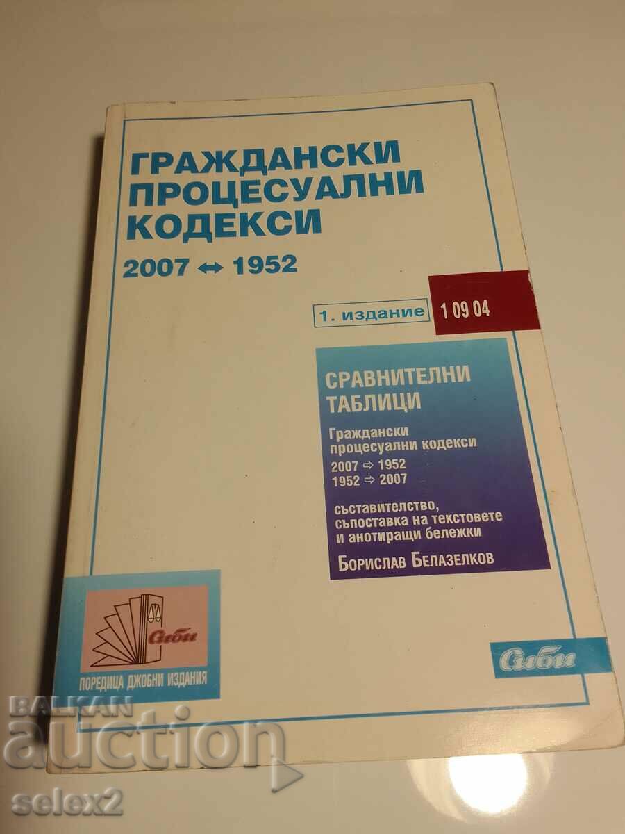 Категория Право! Граждански процесуални кодекси 2007-1952