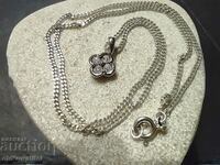 Fine silver necklace Diamonds Silver 925