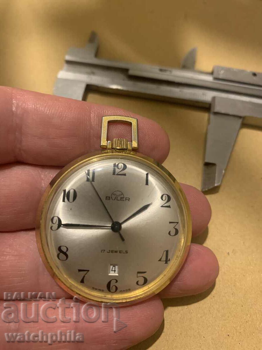 Buler Swiss pocket watch, not working. A healthy balance